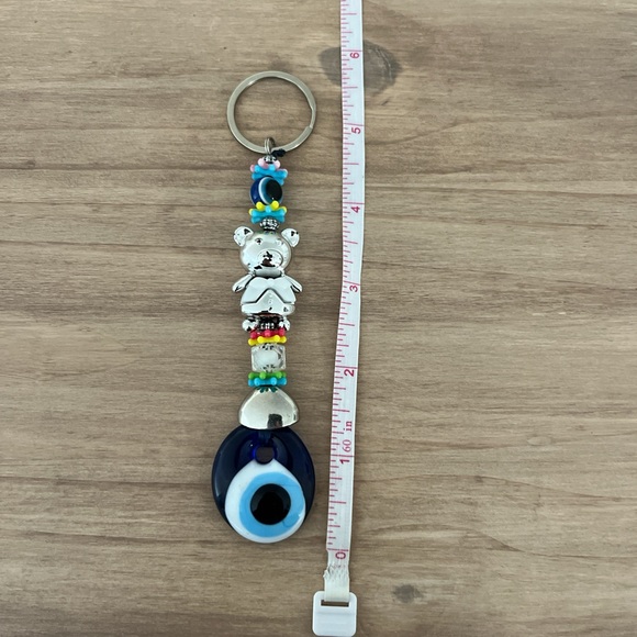 Turkey Blue Evil Eye With Bear Key Chain Purchased In Türkiye - Picture 3 of 8